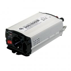 Měnč napětí 12/220V 300W/600W + 1 x USB 1500mA