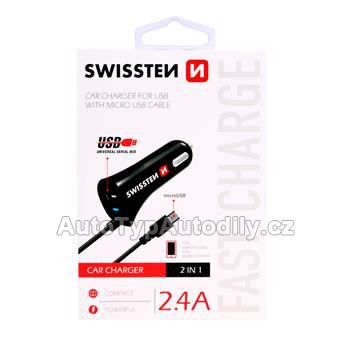 Nabíječka telefonu SWISSTEN micro USB a USB 2,4A - 20111000 Lampa - IT