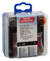 Žárovky servisní box ŠKODA OCTAVIA III H7+H8