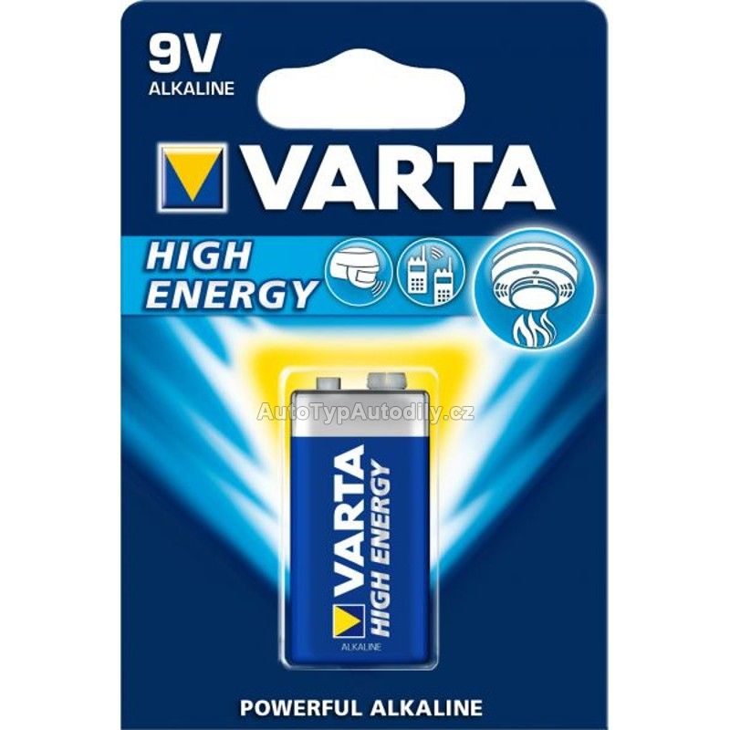 Baterie 9V 6LR61 Varta HIGH ENERGY - blok 9V