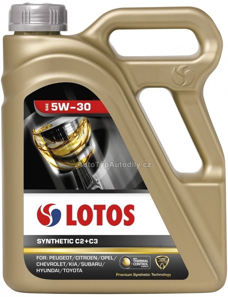 Motorový olej LOTOS SYNTHETIC C2+C3 5W30 balení 5 L LOTOS-PL