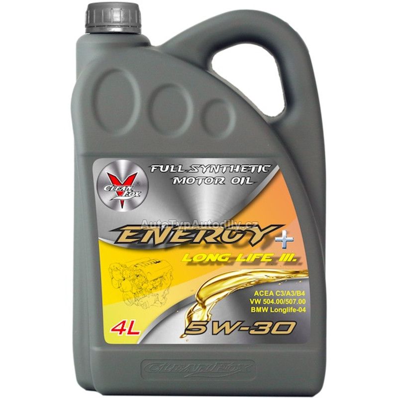 Olej motorový 5W-30 ENERGY - Longlife III, 4l CLEAN FOX