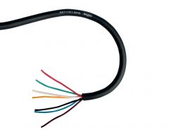 Kabel 7-žílový, 6 x 1 mm + 1,5 mm, gumový plášť MU