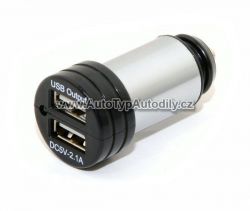 Zástrčka USB 12-24V 5V/2100mA E homologace