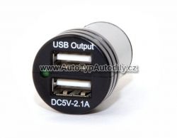 Zástrčka USB 12-24V 5V/2100mA E homologace COMPASS